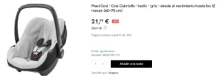 Maxi Cosi - Cosi Cabriofix - Isofix - gris - desde el nacimiento hasta los 12 meses por 21.99€