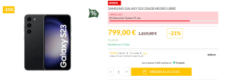 Móvil Samsung Galaxy S23 de 256GB por 799€