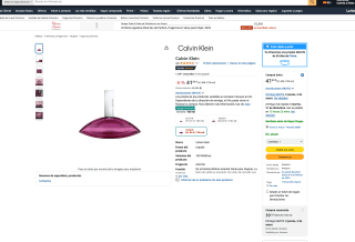 Perfume Calvin Klein por tan solo 41,60€
