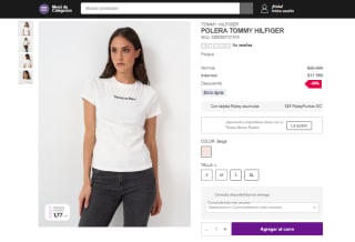 Polera Tommy Hilfiger para mujer por $17.990
