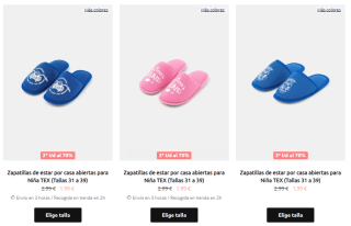 2 zapatillas de estar en casa por 2,59€