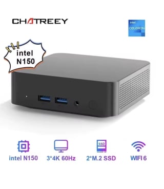MiniPC Chatreey T9H Intel Twin Lake N150 512GB SSD+16GB RAM DDR4 3200Mhz / Wi-Fi 5, Bluetooth 4.2 / 2xUSB 3.0+2x USB 2.0 /2xHDMI2.0/W11 por 116,23€