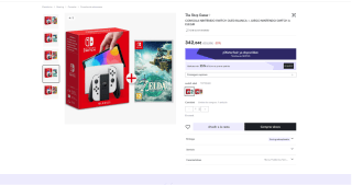 Nintendo Switch OLED Blanca + The Legend of Zelda: Tears of the Kingdom por 302,04€