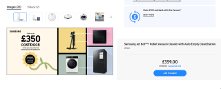 Samsung Jet Bot™+ Robot Vacuum Cleaner with Auto Empty CleanStation - £359