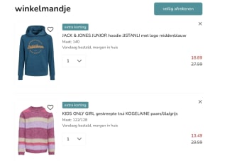 -50% + 10% extra korting op sweaters, truien en vesten
