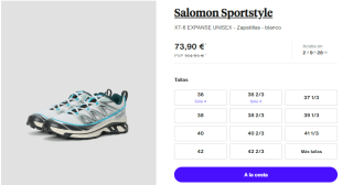 Zapatillas Salomon XT-6 EXPANSE por 66.51€
