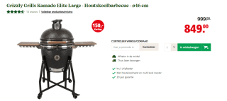 Grizzly Grills Kamado Elite Large - Houtskoolbarbecue - ø46 cm voor €849 bij Welkoop