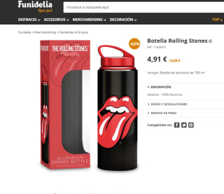Botella Rolling Stones por solo 4,91€