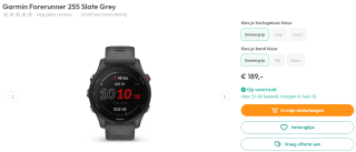Garmin Forerunner 255 Slate Grey voor €189 bij Art&Craft