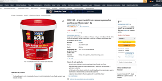 Impermeabilizante Aguastop ceys M92283 caucho acrilico con fibras rojo 1 kg por solo 6,39€