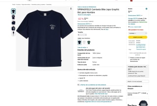 Camiseta SPRINGFIELD Bike Japo Graphic Bici Hombre por 5,99€