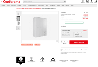 Armario ropero blanco por solo 180,99€