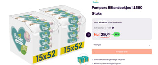 Pampers Billendoekjes 1560 doekjes voor €29,95 bij ibood