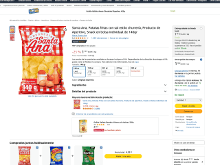 Patatas Fritas Santa Ana 140g por solo 1,12€
