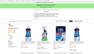 Compra 2 por el precio de 1 artículos Finish Cillit bang y Suavizante Flor en Amazon