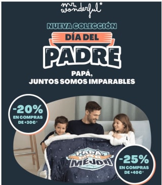 Descuento de -25% y -20% según compra en Mr Wondwerful