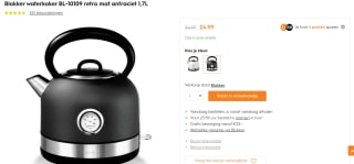 Blokker waterkoker BL-10109 Retro voor €24,99