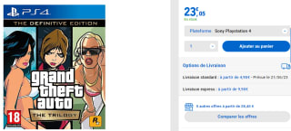 Jeu PS4 Grand Theft Auto : The Trilogy à 23,05€