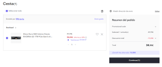Disco Duro SSD Interno Kioxia EXCERIA G2 1TB por 34.99€