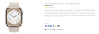 Apple Watch Series 8 de 45mm por 348,04€