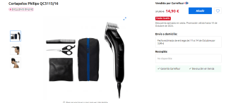 Philips QC5115/16 - cortapelos/barberos por 14,90€