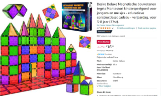Desire Deluxe Magnetische bouwstenen tegels Montessori kinderspeelgoed voor €16,99 met Amazon prime