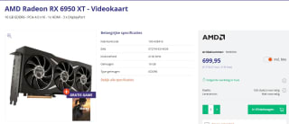AMD Radeon RX 6950 XT Videokaart voor €699,95 bij Azerty