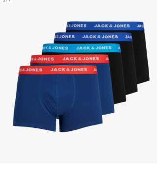 Pack de 5ud Boxers de la marca Jack and Jones por sólo 11,72€