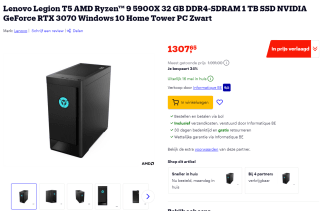 Lenovo Legion T5 desktop pc voor €1137,24 bij Redshell