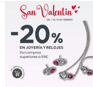 20% descuento en joyeria y relojes por compras +69€ desde Fundu Grube