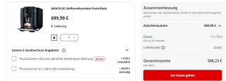 JURA E6 - Piano Black 2022 voor €588,23 bij de MediaMarkt in Duitsland