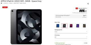 Apple iPad Air 2022 WiFi 64GB voor €669 bij de Mediamarkt