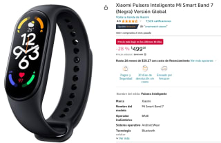 Xiaomi Mi Smart Band 7 Global por $499 en Amazon