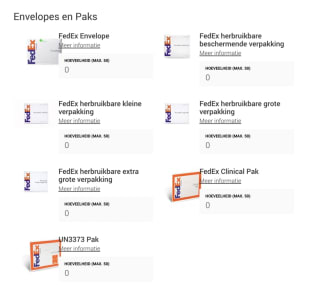 Gratis FedEx verpakkingsmaterialen te bestellen