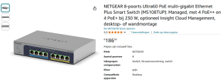 Netgear MS108TUP switch voor €186,82 bij Amazon