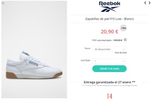 Zapatillas Reebok desde solo 7,90€ para niñ@s y adultos