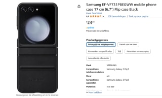 Samsung Galaxy Z Flip5 Flap Vegan Leather Case (Galaxy Z Flip5) voor €24,39 bij Amazon