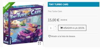 Juego de Mesa Tiny Turbo Cars por 15€