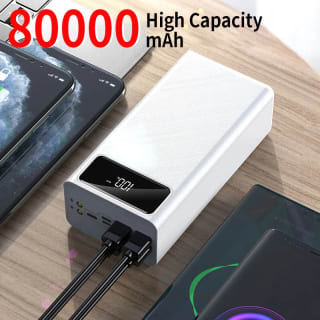 Carregador portátil da PowerBank com carga de 80.000mAh - R$ 136,28