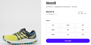 Zapatillas de Senderismo para Mujer Merrell Antora 3 por 68€