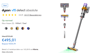 Dyson V15 Detect Absolute voor €495,01 bij Dyson