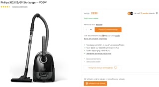 Philips - 3000 Series Stofzuiger met zak XD3112/09 voor €99,99 bij Blokker