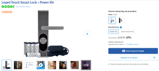 Loqed Touch Smart Lock + Power Kit voor €279 bij Coolblue