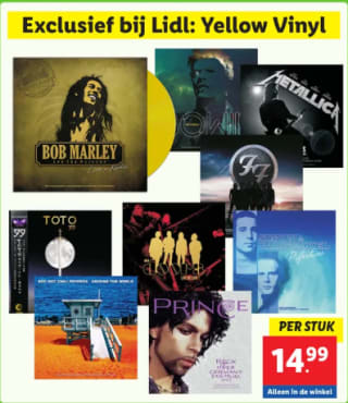 Diverse Yellow Vinylplaten voor €14,99 bij de Lidl