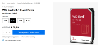WD Red NAS Hard Drive 3 TB - Vaste Schijf voor €69,99 in de WD Store