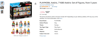 Playmobil Asterix Figurenset (71680) voor €30 bij Amazon ES