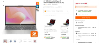 HP 15-fc0017np AMD Ryzen 5 7520U/16GB/512GB SSD/15.6" (PT) por 390,03€