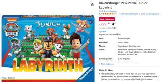 Ravensburger Paw Patrol junior labyrinth - Kinderspel voor €14,91 bij Amazon