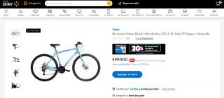 Bicicleta Vision Brick Hibrida Aro 700 X 35 por $99.900