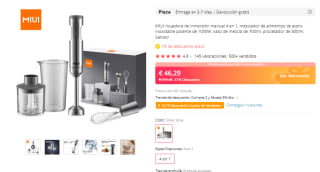 Licuadora de inmersión manual 4 en 1 MIUI por 46.29€